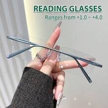 Rivsar 2件組中性閱讀眼鏡，新款貓眼拼接閱讀眼鏡，彈簧鏡腿貓眼鏡框，高清晰護眼，長久佩戴不暈眩，適合閱讀/縫紉/商務/辦公/優雅/日常佩戴中性近視眼鏡，輕量耐用圓形彈簧鏡腿鏡框，適合運動防滑，舒適電腦閱讀，抗眼睛疲勞閱讀眼鏡，方便攜帶設計適合各種臉型，奢侈品牌設計師眼鏡，節日禮物，送給父母的禮物，萬聖節，情人節，聖誕節 - E - 查看 7