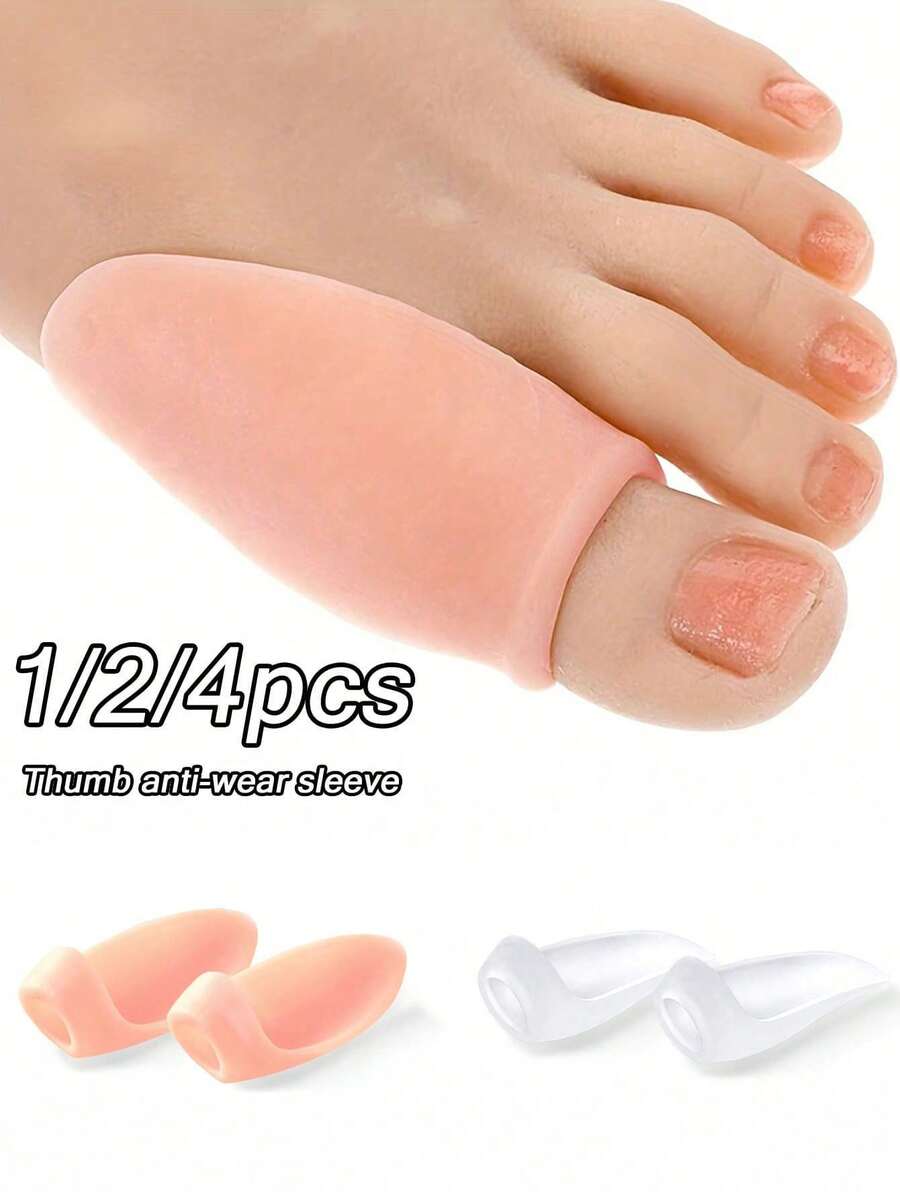 1/4 buah Pelindung Jempol Kaki Gel, Mencegah Gesekan Jempol Kaki, Anti Selip, Meredakan Tekanan Sepatu, Gaya Netral, Sol Dalam Empuk dan Nyaman, Perlindungan Tahan Lama, Bahan Bernapas, Cocok untuk Pemakaian Sehari-hari - A - View 1
