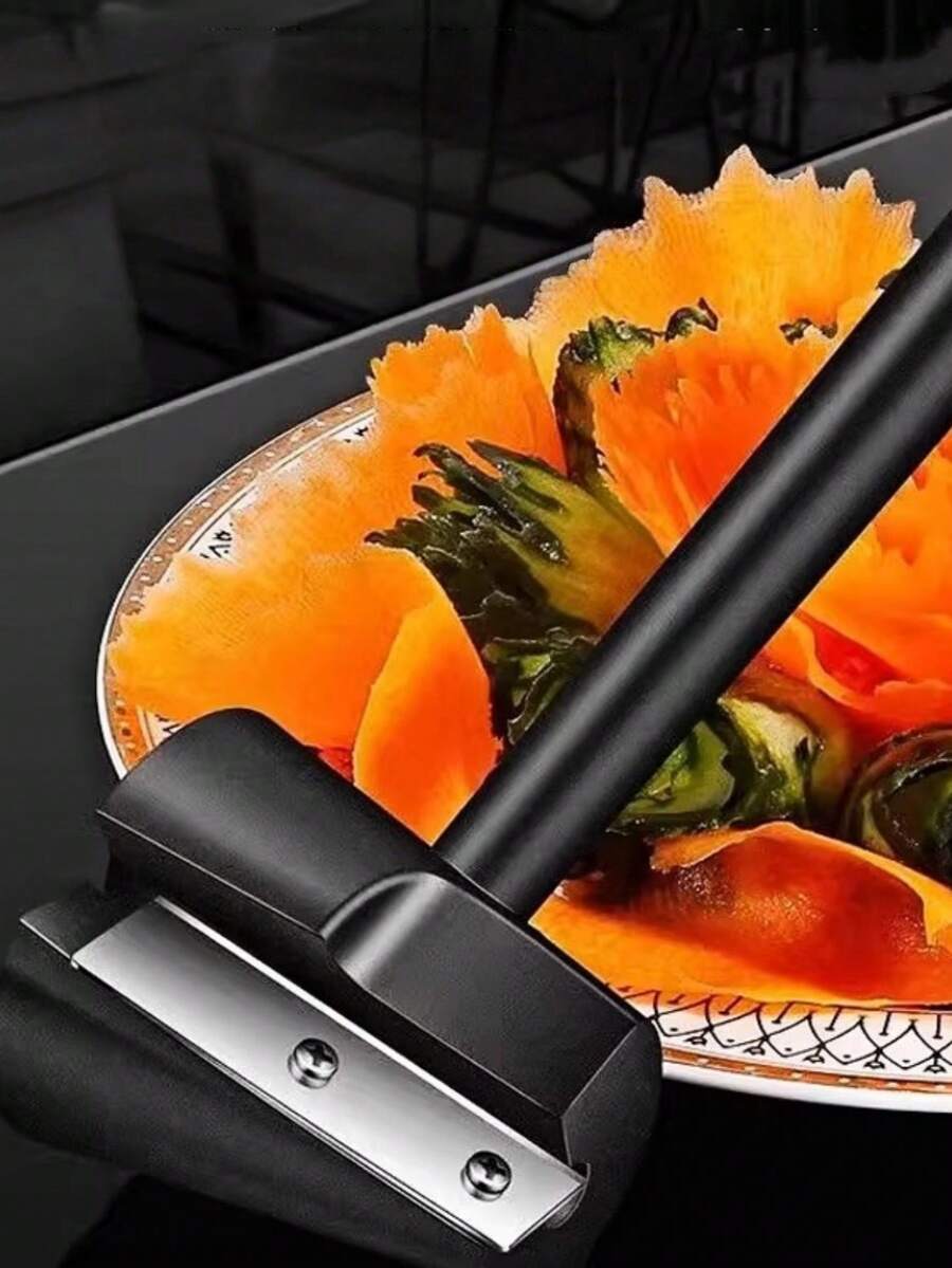 2pcs Spiral Slicer, Carrot, Radish, Potato Slicer, Fruit Peeler, Carving Tool, Kitchen Vegetable Cutting And Slicing Tool - Multicolor - View 1