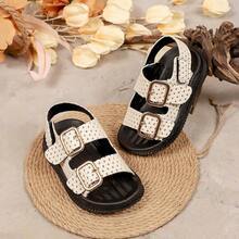 Novas Sandálias de Verão para Meninas, Sapatos Infantis Confortáveis e Macios com Sola Macia [O Tamanho é Pequeno, Recomendamos Pedir um Tamanho Acima] - Bege - Visão 4