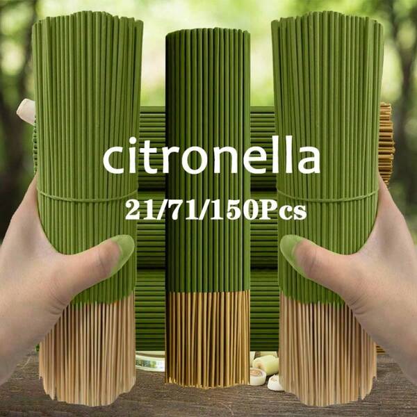 85pcs Lemongrass Essential Oil Long-Lasting Incense Sticks, 45-Minute Burn Time, Natural Summer Fresh Scent, Artificial Wood Aromatherapy Decor, Indoor/Outdoor Air Purifying Fragrance, Relaxing And Soothing Aromatherapy Accessory