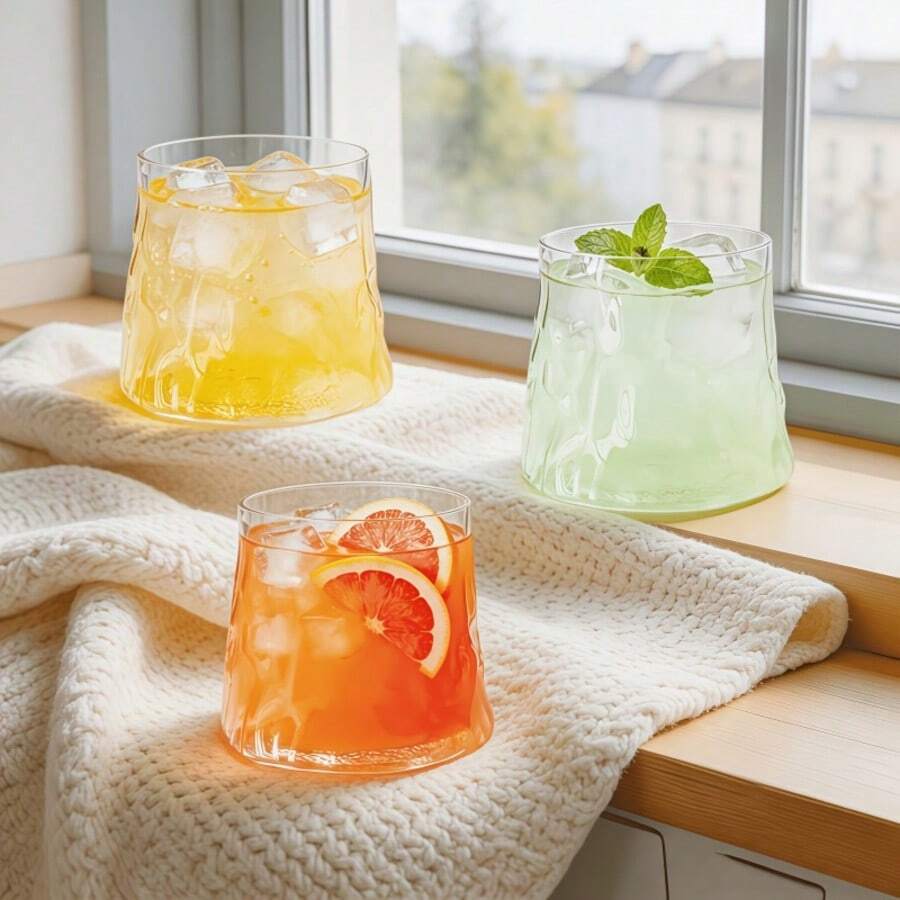 4件組透明冰川風耐用塑膠杯，可重複使用杯具，適合新娘派對、訂婚裝飾、生日禮物、主題派對、遊艇單身女派對、喬遷派對、新娘淋浴、婚禮及夏季度假；亦可作為送給好友的單身女派對或婚禮派對貼心禮物，可盛裝烈酒、調酒、牛奶、咖啡、果汁 - 冰川透明 - 查看 1