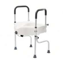Adjustable Standing Frame Toilet Seat Raiser For Elder Disable With Arm - 1 - View 7