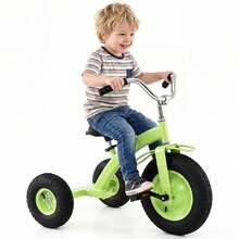 Kids Tricycle W/15 Inch Inflatable Rubber Tires Adjustable Handlebar & Seat - Green - View 11
