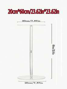 1pc Transparent Crystal Flower Stand: Clear Texture, Floor-Standing, Suitable For Various Flowers And Greenery, Also Can Be Used As An Artistic Flower Stand. Suitable For Wedding And Event Center Decor; Modern Metal Cylindrical Vase, Flower Pot Display Stand, Suitable For Reception And Ceremony, Outdoor Garden Statue Display, Flower And Plant Stand, Indoor Plant Stand, Birthday Balloon Decoration Table, Christmas Ornament Decoration Table - Transparent - View 10