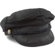 The Hat Depot - Gorro unisex de algodón estilo yate para vela, pescador griego - Negro - - Ver 3