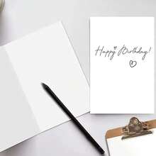 3 Cards + 3 Envelopes - "Happy Birthday" Greeting Cards, Birthday Blessing Cards - HK3014 - View 2