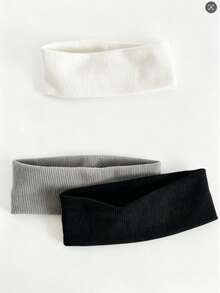 1/3/4pcs Solid Color Sports Headbands, Daily Casual Home Use Summer Hair Accessories - Multicolor - View 9