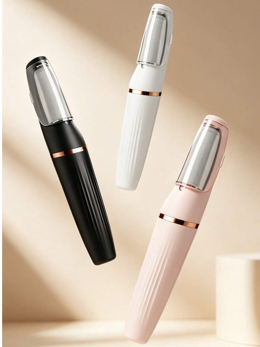 電動腳部繭皮去除器，附 LED 燈與替換滾輪的繭皮去除工具－便攜式腳部去角質器，專為乾燥、龜裂、粗糙皮膚與繭皮設計，適合居家使用或旅行，也是節日與聖誕理想禮物