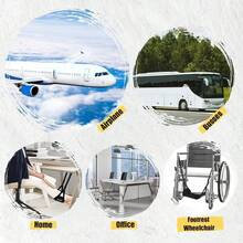1PC 47*25cm Black Polyester Adjustable Travel Foot Hammock, Reinforced Hard Bottom 3 Positions Hanging Foot Rest Pad, Portable Travel Accessory For Airplane Train Bus Office Wheelchair Relieve Leg Fatigue - A - View 5