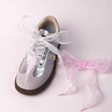 1 Paar 120cm/47,24 Zoll Fischschwanz-Netz-Flachschuhbänder, einfarbige weiche Schuhbänder, geeignet für Sportschuhe, Freizeitschuhe, Mode-Schuhzubehör, Frühling/Sommer, Blumenstrauß-Verpackung, Brautjungferngeschenk, Reiseurlaub, niedliches kleines Accessoire - Weiss - Übersicht 3