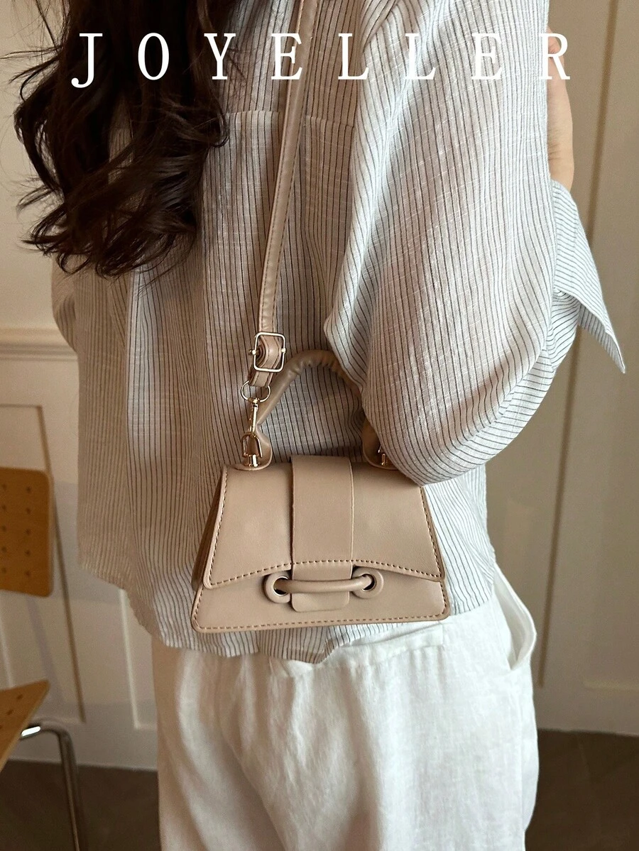 2026 Ultra-Textured Lipstick Case, Mini Square Handbag, New Solid Color Versatile Women's Tote Bag