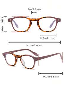 1 Pair Women's Contrast Color Square Frame PC European & American Street Style Fashion Non-Prescription Glasses - Multicolor - View 4