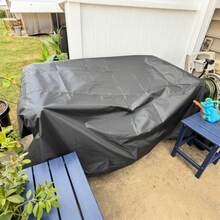 2-Seater Outdoor Sofa Cover, Durable Material, Suitable For All Seasons, UV Resistant, Perfect For Your Outdoor Bench, Sofa And 2-Seater Chair - Black - View 10