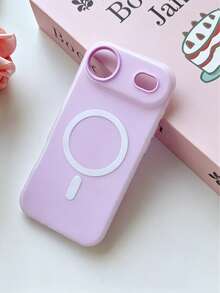 Funda de teléfono - Funda de teléfono magnética 2 en 1 de color caramelo de lujo, compatible con Apple 17 Pro Max, Air 16, 15, 14, 13, 12 Pro Max Plus, cubierta protectora, carcasa suave mate, con carga inalámbrica magnética, cubierta trasera a prueba de golpes, compatible con 17 Pro Max - morado claro - Ver 6