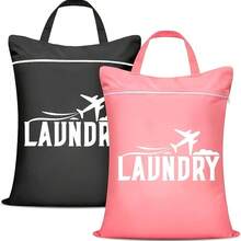 1pc Large Travel Laundry Bag With Handle, Suitable For Dirty Clothes Washing, Wet & Dry Swimwear Bag, Gym Training Bag, College Dorm Use - Multicolor - View 4