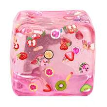 4 Colors Fruit Jelly Cube Squishy Toy, Soft Stress Relief Squeeze Toy, Fingertip Toy, Fun Gift For Teens And Adults - Multicolor - View 13