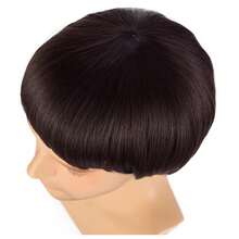 6 Inch Men'S Synthetic Mushroom Hair Anime Wig Elderly Movie Party Costume Wig - Multicolor - View 3