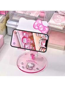 SANRIO New Hello Kitty Phone Stand, Slouchy Multi-Function DIY Adjustable Desktop Support Stand, Suitable For Watching TV Programs, Perfect Birthday And Christmas Gift (Only Applicable To Phone Stand) - A - View 3