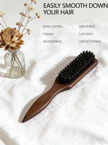 1pc Professional Styling Brush, Suitable For All Hair Types, Effectively Cleans And Smooths Hair, Essential For School, Travel And Vacation, Women's Hair Accessories, Combs, Hairbrushes, Side Combs, Detangling Combs, Hair Care Products, Anti-Tangle Combs, Ball Brushes, Mini Hairbrushes, Hairbrush Sets, Hair Styling Tool Sets, Hair Styling Sets - Multicolor - View 2