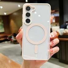 透明 PC 手機殼，適用於 Galaxy A17 A07 A56 A26 A36 A37 A57 A16 A55 A25 A35 A15 A27 A05 A06 S26Ultra S25Ultra S24Ultra S23Ultra S22Ultra S25 FE S26 FE S24 S23 S22 機型，馬卡龍色手機殼，手機配件，夏季 - 粉色 - 查看 7