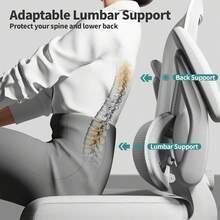 TRALT Sillas de Escritorio - Silla Ergonomica Escritorio - Sillas Ejecutiva para Escritorio con Soporte Lumbar - Silla Ergonomica de 330 Libras - Silla de Oficina Gamer para Casa (Azul Profundo) - Blanco Nube - Ver 7