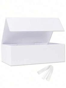 Luxury Gift Box, Foldable, Magnetic Closure, Ribbon Decoration, High-End Gift Box Set, Universal Gift Box, Suitable For Family And Friends, Groomsmen Invitation Box, Wedding, Christmas, Halloween, Saudi National Day Packaging Box, DIY Assembly (Includes Ribbon) - Multiple Styles - View 2