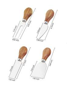 4pcs Wooden Handle Cheese Tool - Multicolor - View 7