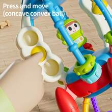 1 Set Rocket-Shaped Baby Activity Toy, Pull String Sensory Toy With Colorful Sliding Balls, Baby Hand Training Toy, Baby Teething Rattle Ball, Ideal Gift - Multicolor - View 4