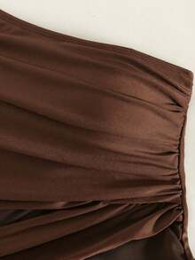 Women Plus Size Sports Dresses - Brown - View 2