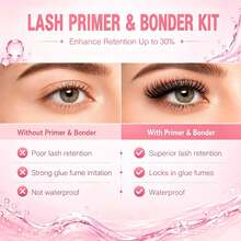 SRCKFIZ Eyelash Extension Base Glue And Strong Adhesive Set, 15ML Per Bottle, Eyelash Base Glue, Eyelash Glue Accelerator, For Eyelash Extension, Improve Adhesion, Speed Up Glue Curing Time, Professional Eyelash Supplies - View 5