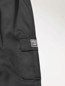 Men's All-Season Outdoor Cargo Pants, Black Multi-Pocket Work Trousers, Lightweight And Comfortable Fall - Black - View 7