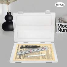 15 piezas Caja organizadora de archivos Caja organizadora de documentos Caja de almacenamiento de papel - Claro - Ver 2