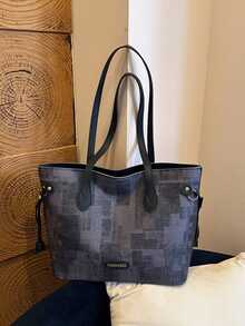 Vintage Commuter Large Capacity Underarm Bag For Women 2026 New Fashion Shoulder Bag Minimalist Personalized Handheld Tote Bag - Black - View 7