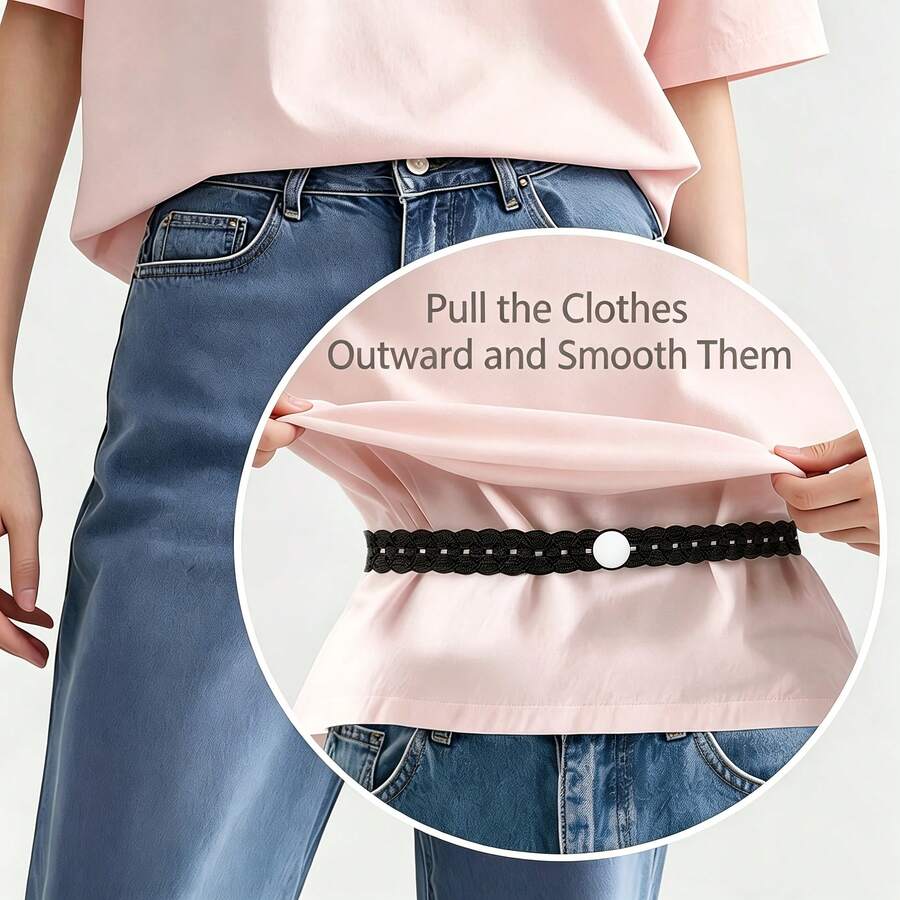 Lace Trim Hem And Waistband, Suitable For T-Shirts, Dresses, Shirts, Invisible Button Extender, Used To Shorten Clothing, Non-Tight Hem Adjuster, Suitable For Sweaters, Shirts, Pants (Neutral Home Sewing Tool) - Multi-colored Lace Trim - View 1