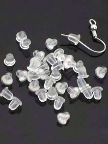 50/100pcs Earring Backs With Caps, 5mm Fashion Earrings Accessories For Women - Earrings With Hat - View 2