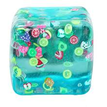 4 Colors Fruit Jelly Cube Squishy Toy, Soft Stress Relief Squeeze Toy, Fingertip Toy, Fun Gift For Teens And Adults - Multicolor - View 15