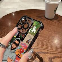 1 pieza Funda TPU borde electrochapado, compatible con iPhone, Galaxy y OPPO, apariencia elegante para todo tipo de estilos, trasera transparente alta definición, esquinas reforzadas con protección antideslizante y antigolpes MXSJFS1046 - SJFS-BK-MXSJFS1046 - Ver 3