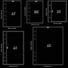 1包，A6/A7/M5/A5/A8透明内芯，活页贴纸笔记本替换内页，贴纸计划本替换内页，PP高透明材质，适用于粘贴贴纸、制作贴纸笔记本、照片卡片、办公计划本收纳 - 無色 - 查看 6
