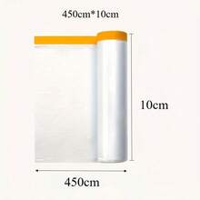 Self-Adhesive Transparent Dust Cover For Home, Extra-Large Elastic Tape-Style Dorm Plastic Film, Waterproof And Dustproof Furniture Cover - Waterproof, Odorless, Heavy-Duty PE Plastic Sheet, Suitable For Painting, Sanding, Car And Home Protection, Also Covers Bed, Sofa, Desk, Cabinet. Seamless Cover Versatile Room Decor Dust Cover, Dustproof And Moisture-Proof Whole House Home Decor Protective Cover, Invisible Flat Wall Decor Dust Cover, Waterproof And Moisture-Resistant Bathroom Decor Dust Cover, Soft-Touch Dust Cover For Autumn Seasonal Decor, Creative Atmosphere Halloween Decor Dust Cover, Random Style. - Multiple Styles - View 12