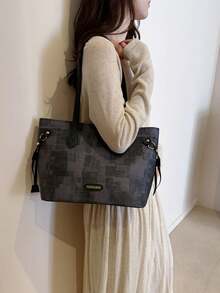 Vintage Commuter Large Capacity Underarm Bag For Women 2026 New Fashion Shoulder Bag Minimalist Personalized Handheld Tote Bag - Black - View 4