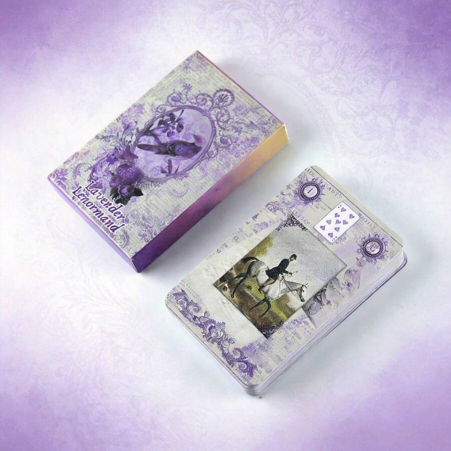 薰衣草 Lenormand 塔羅牌桌面桌遊 便攜式紙牌遊戲 趣味室內派對遊戲活動 適合成人遊戲之夜聚會社交活動 - Lavender Lenormand 薰衣草雷諾曼桌遊外貿爆款英文 - 查看 1