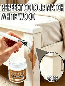 Wood Touch Up Paint, 30ml White Touch Up Pen For Wood Refinishing, Quick-Dry Paints For Scratches,Chips And Spots On Furniture, Cabinets, Doors, Tables, And Dressers - C - View 2