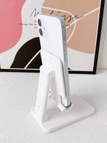 Foldable Desktop Phone Stand, Suitable For IPhone And Android Phones, A Gift For Family And Friends On Birthdays And Holidays, Phone Accessory Stand. - Blanco - View 1