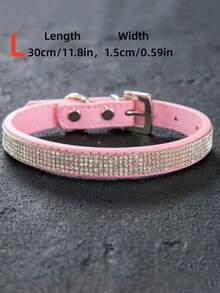 Pet Supplies Luxury Rhinestone Dog Collar, Premium Silver Alloy Buckle, Durable And Escape-Proof. Suitable For Daily Walks/Weddings/Parties, Universal For Large, Medium, Small Dogs And Cats - Purple - View 7