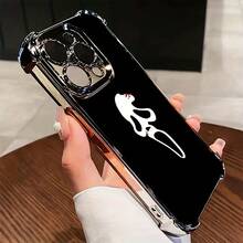 Funda para Teléfono - Funda de Teléfono Moderna y Adorable con un Diseño Aullante, Compatible con iPhone 17, 16E, 16, 15, 14, 13, 12, 11 Mini, Pro, Max, Air, X, XR, XSMAX, 8 y 7 Plus.Cuenta con una Transparencia - Negro - Ver 2