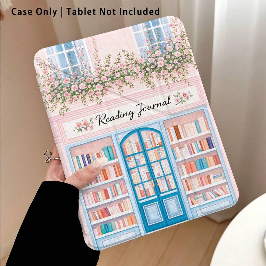 書籍、書架、書店圖案彩繪效果平板保護殼附支架,相容 Honor 8/9/10/X8/X8A/X9/X8Pro/X9Pro、MatePad SE 11"/MatePad 11"/11.5"/MatePad Pro、Apple 10th/11th Gen 2025 (A16)、Galaxy Tab A7/A9 及其他熱門機型 - 款式11 - 查看 1