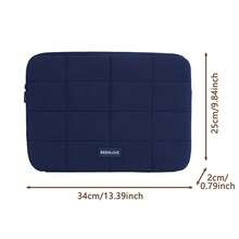 Fashionable Fluffy Quilted Laptop Sleeve, Fits 13/14/15.6 Inch Laptops, Soft Cotton Padded Tablet/Laptop Bag, Compatible With MacBook Pro/Air, Shockproof Laptop Sleeve With Zipper, Lightweight Unisex Computer Bag, Cute Feather Design, Portable Laptop Sleeve, Suitable For School, Work And Travel, Protective Case, Essential Laptop Sleeve For College - Multicolor - View 10