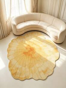 1 pieza Alfombra de dormitorio con diseño floral abstracto de loto amarillo curativo, alfombra de sala de estar - Material de franela suave, peso aprox. 850g/㎡, resistente a la suciedad, duradera, alfombra antideslizante, adecuada para alfombra de sala de estar, alfombra de dormitorio, alfombra de lado de la cama, alfombra de estudio, alfombra de área infantil, alfombra de cocina, tapete de cocina, alfombra de cuarto de lavado, alfombra de baño, decoración del hogar! Adecuada para todas las estaciones, alfombra de decoración festiva! - Multicolor - Ver 3