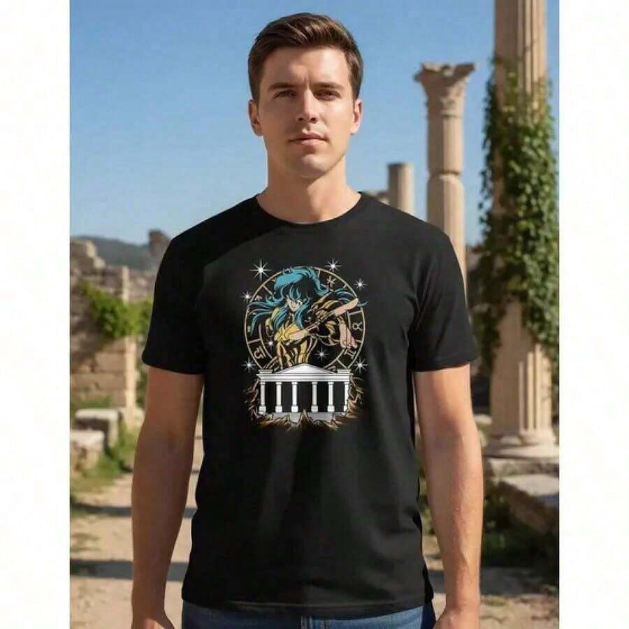 Camiseta de anime más vendida: Caballeros del Zodíaco - Afrodita de Piscis IMPI - Negro - Ver 1